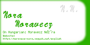 nora moravecz business card